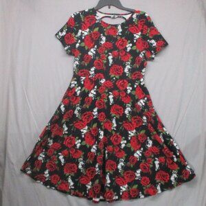 Disney A-line Dress Key Hole Back Vintage Minnie Black Women | Size 0